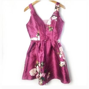 Crystal Doll Sleeveless Floral print Fit & Flare Skater Mini dress size 3